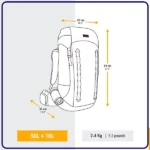 کوله پشتی کوهنوردی فورکلاز 50+10 L – MT900 Symbium